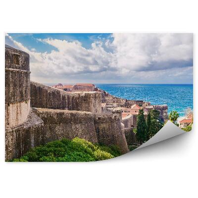 Fotótapéta fal óváros közúti szállítás ég felhők tenger Dubrovnik