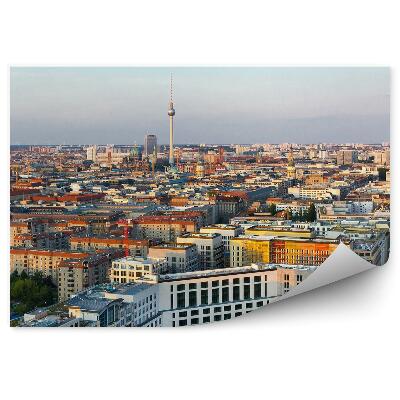 Fotótapéta légi felvétel Berlin épületei közúti autók TV-torony