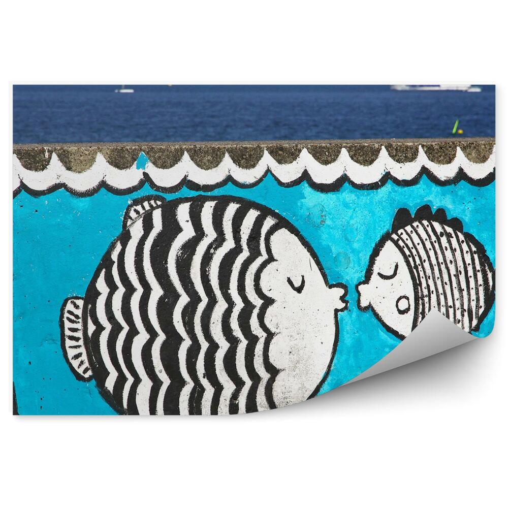 Fotótapéta Balti-tengeri hajók falfestmény hal hínár Gdynia