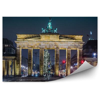 Fotótapéta brandenburgi kapu berlini út karácsonyi útjelzések autók