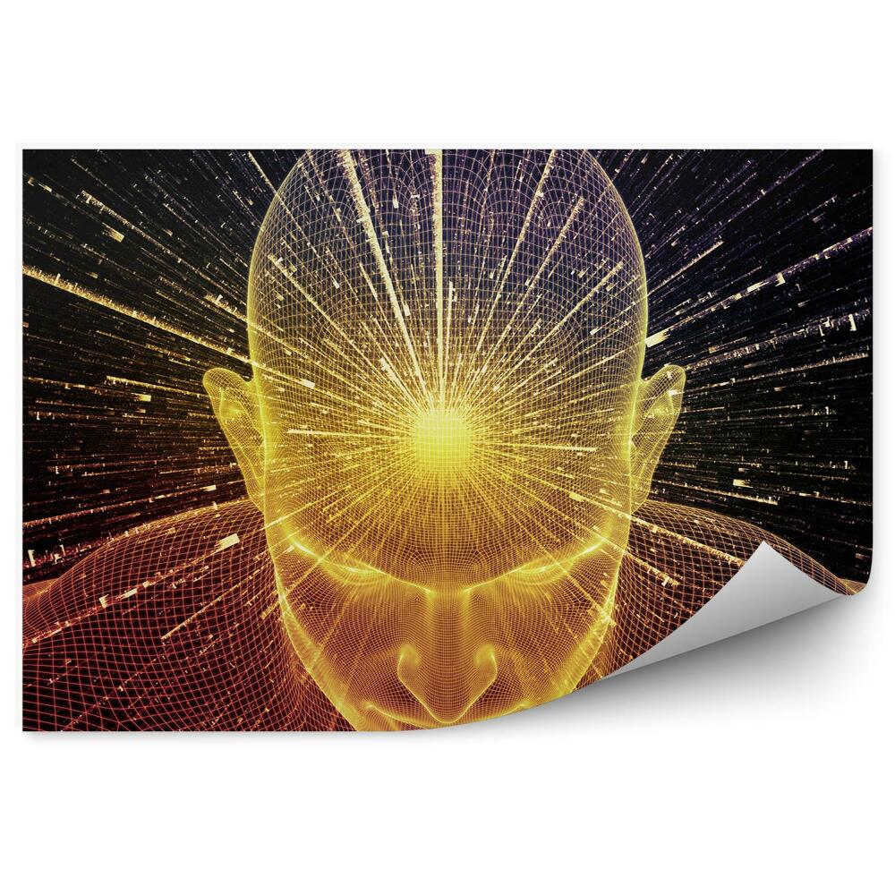 Öntapadó fotótapéta Az ember sugarakra gondol