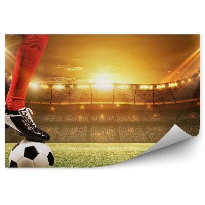 Fotótapéta Futballstadion futball forgalmi dugók lámpái