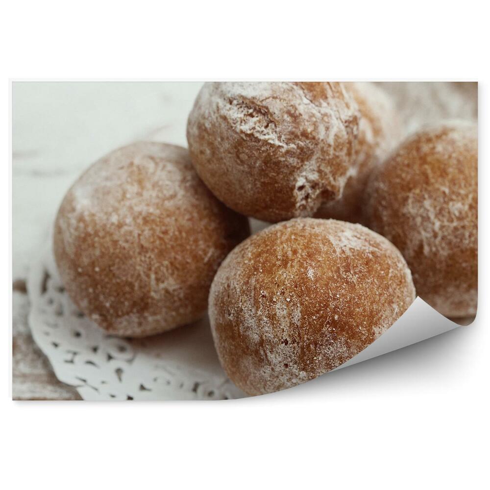 Öntapadós Fotótapéta Falra Édes kerek fánk porcukor snack pékáru