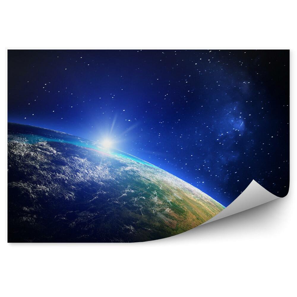 Öntapadó fotótapéta Föld bolygó égbolt csillagok fénye