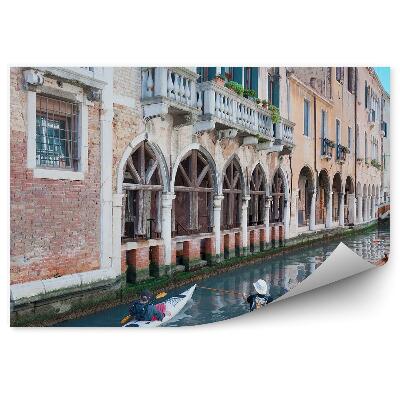 Fali poszter tapéta Kajakok csatorna velencei utazók turizmus