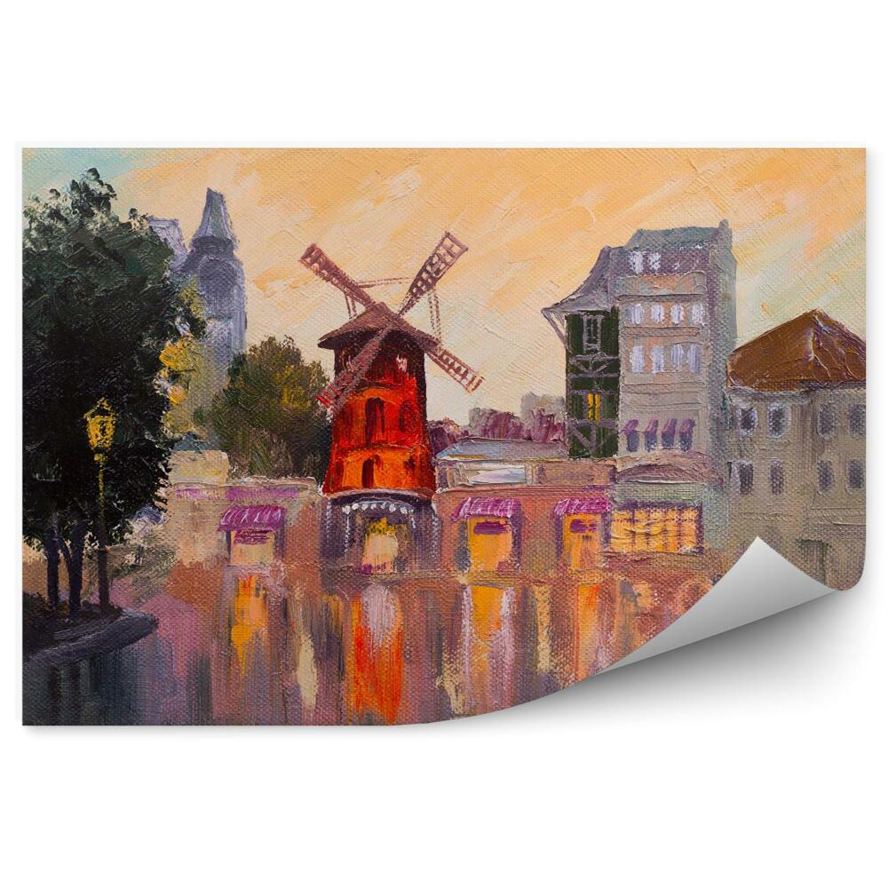 Fotótapéta Olajfestmény táj moulin rouge paris france