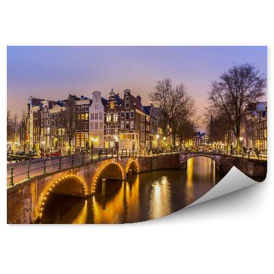 Fotótapéta Este az amszterdami csatornákon