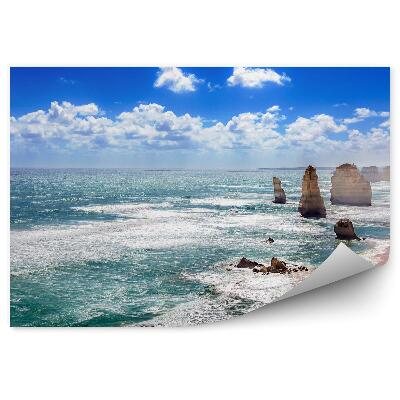 Modern fotótapéta Tizenkét apostol óceán tengerpart Ausztrália hullámai ég felhők