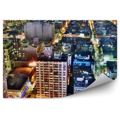 Fotótapéta felhőkarcolók közúti fények New York