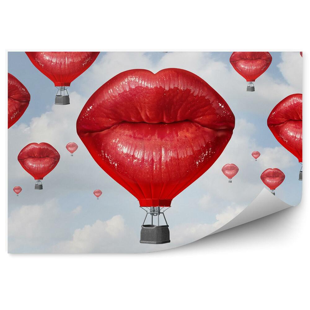 Poszter tapéta A léggömbök ajkak szeretik az absztrakciót