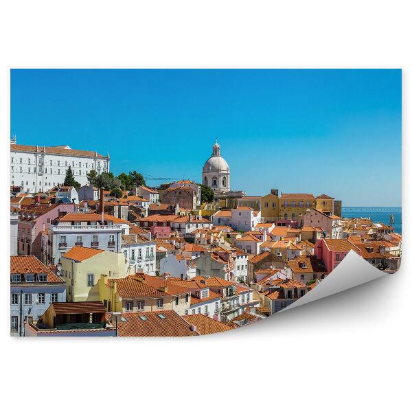 Fotótapéta Lisszabon panorámája tetőzi a városi épületeket