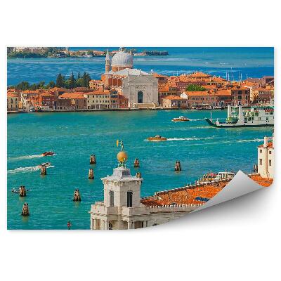 Öntapadós fotótapéta falra Kék víz égbolt hajó építészet