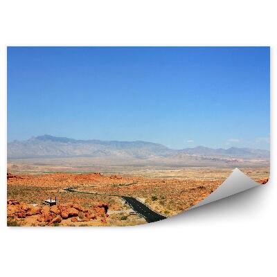 Öntapadós fotótapéta falra Nevada üres útút sziklák