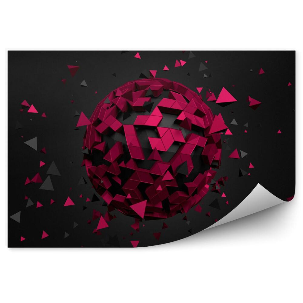 Fotótapéta Geometriai gömb alkatrészek 3D-ben