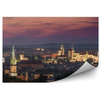 Fotótapéta Esti panoráma Krakkó óvárosának fényeire
