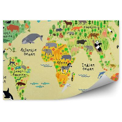 Fotótapéta Az állatvilág térképe