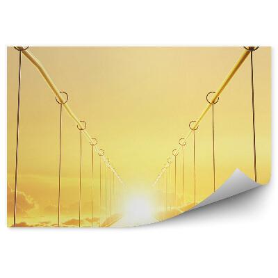 Fotótapéta Fából készült híd a felhők absztrakció