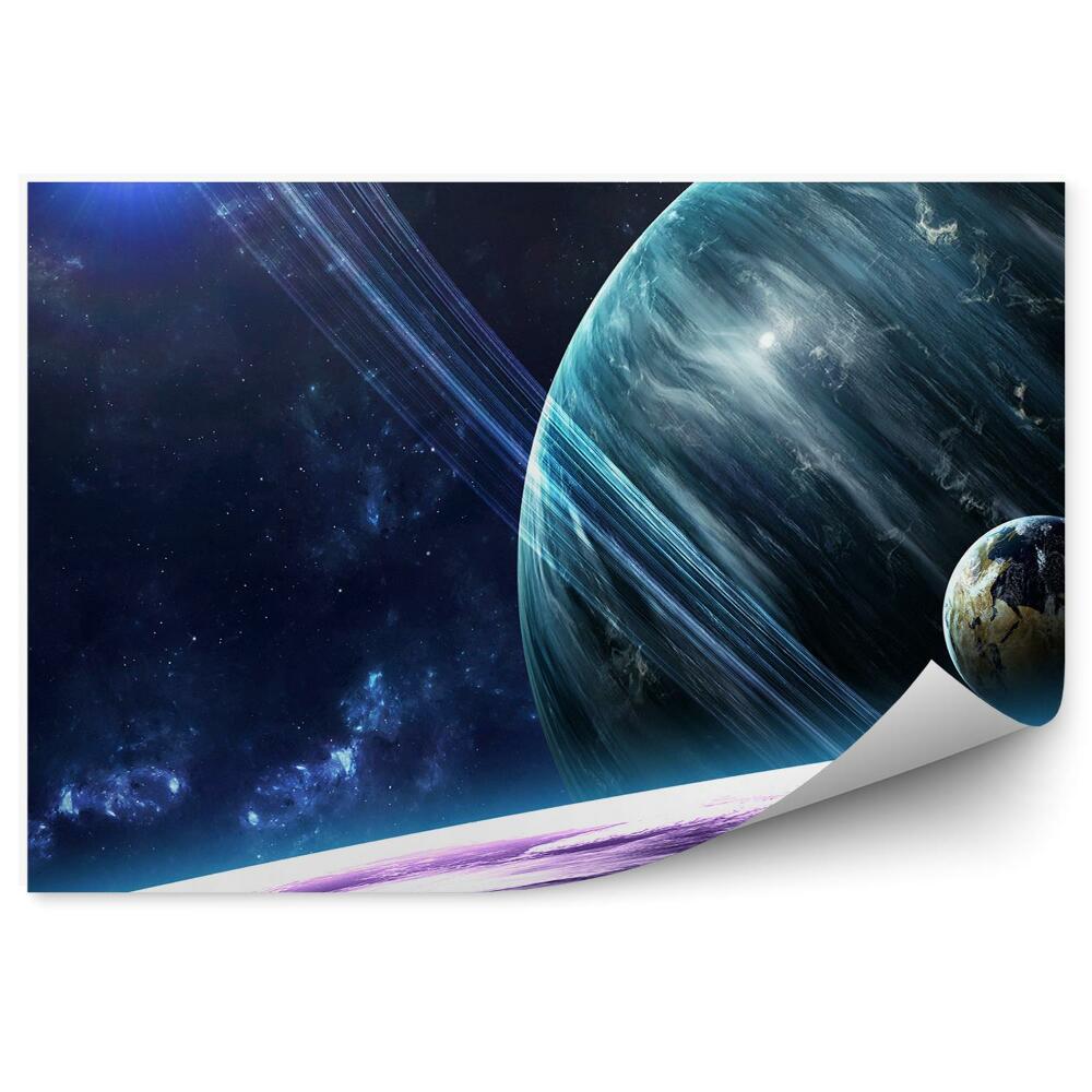 Modern fotótapéta Bolygók csillagok égbolt nap nézet galaxis