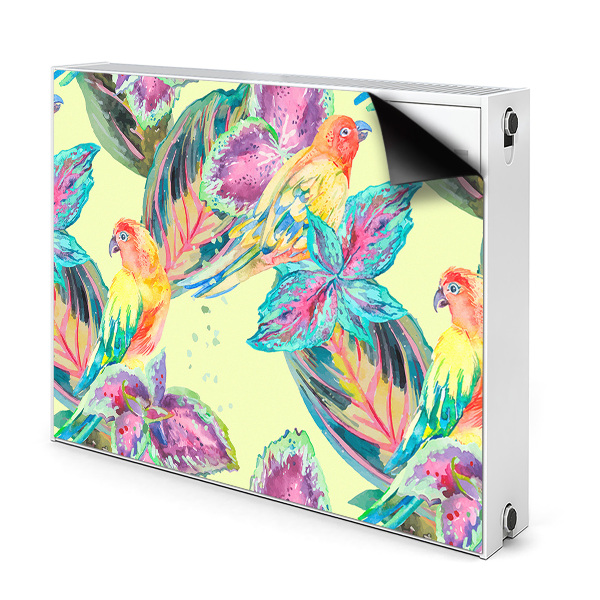 Mágneses radiátor dekoráció Színes papagájok