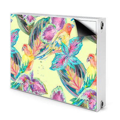 Mágneses radiátor dekoráció Színes papagájok