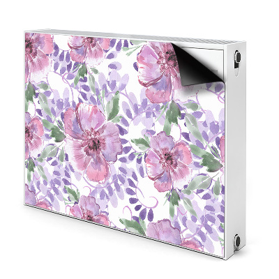 Mágneses radiátor takaró Lila virágok