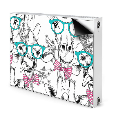 Mágneses fűtőtest burkolat Hipster zsiráf