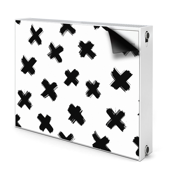 Radiátor mágnes dekoráció X ecsetvonások