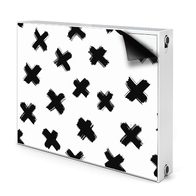 Radiátor mágnes dekoráció X ecsetvonások