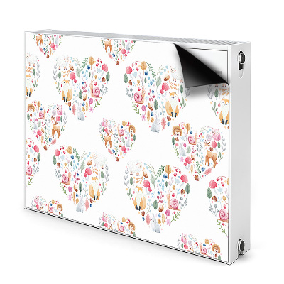 Mágneses radiátor dekoráció Róka Nyúl Szívek