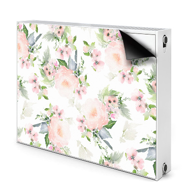 Mágneses fűtőtest burkolat Pasztell virágok