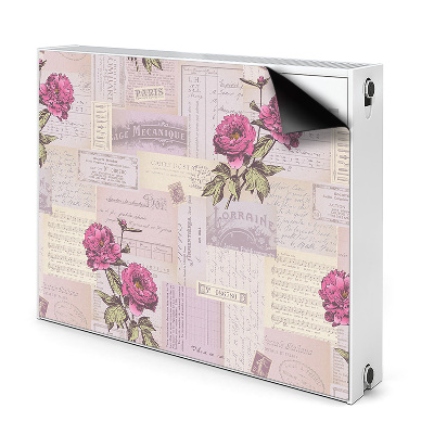 Radiátor mágnes dekoráció Papír és bazsarózsa