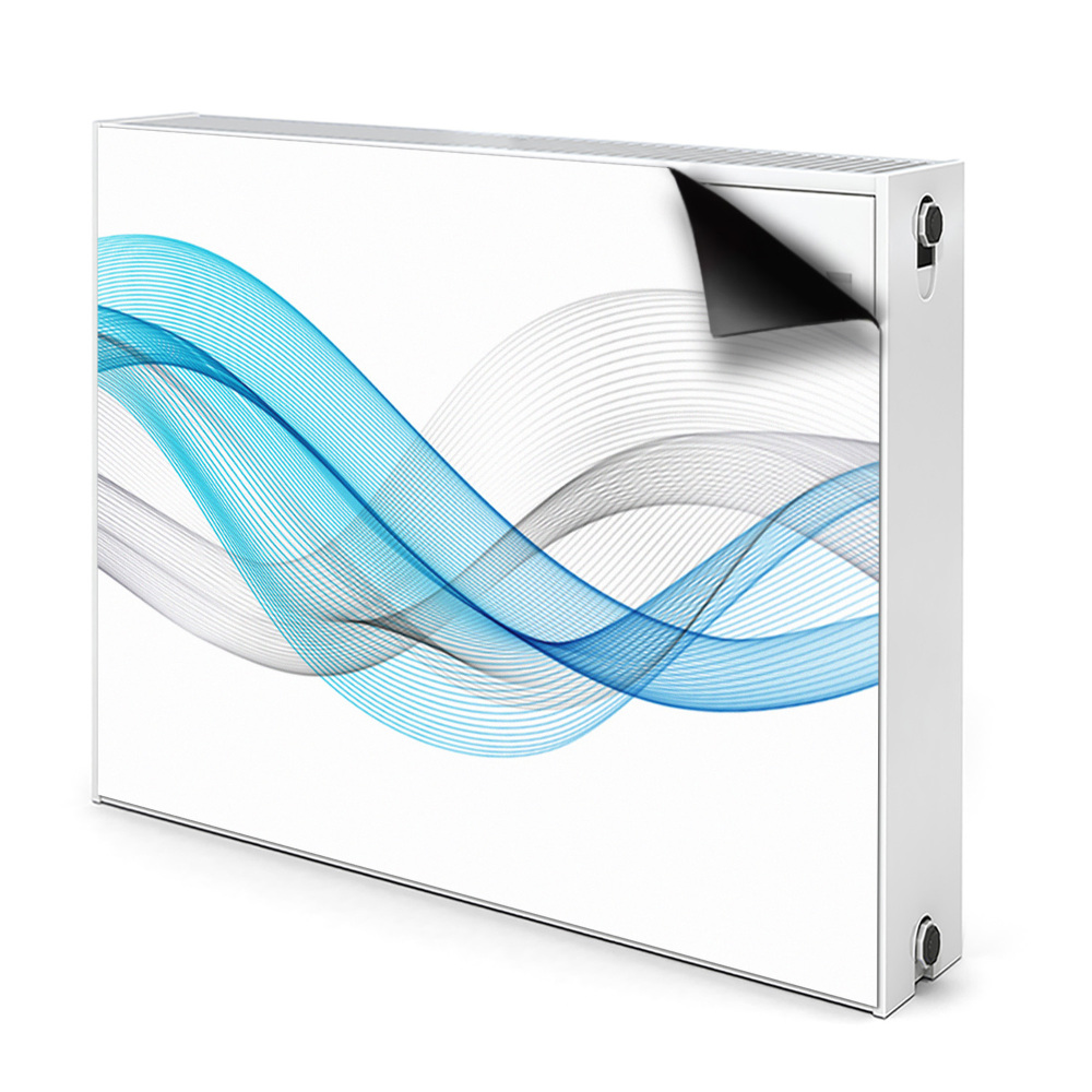 Mágneses radiátor dekoráció Csíkos kék és szürke