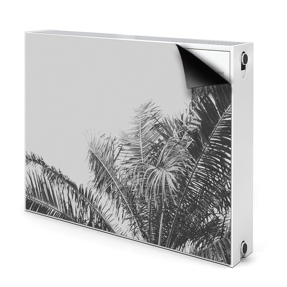 Mágneses fűtőtest burkolat Pálmák az ég hátterében