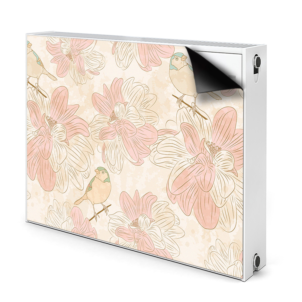 Radiátor mágnes dekoráció Bézs madarak