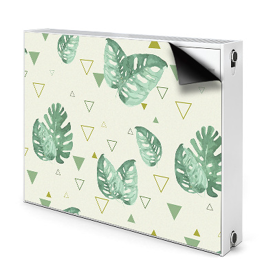 Mágneses radiátor dekoráció Monstera és háromszögek