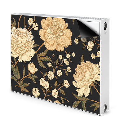 Mágneses fűtőtest burkolat Fehér pünkösdi rózsa