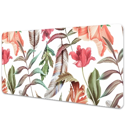 Iróasztal könyökalátét Növények fehér alapon