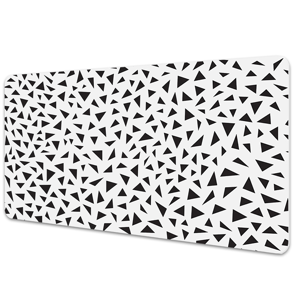 Irodai asztal alátét Fekete geometrikus háromszögek