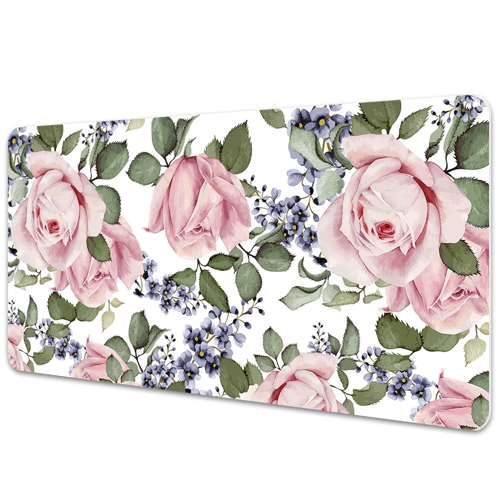 Iróasztal alátét Akvarellel festett rózsák