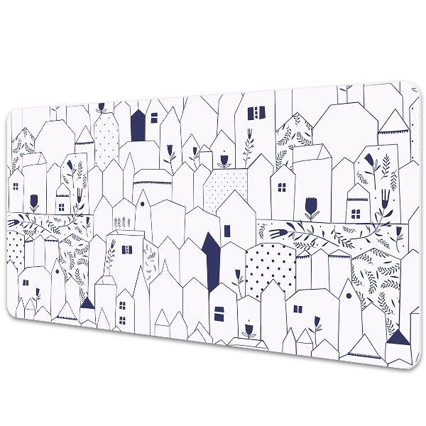 Irodai asztal alátét Felvázolt város