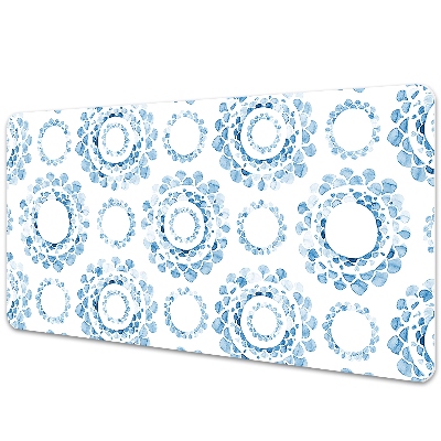 Irodai asztal alátét Kék geometriai körök