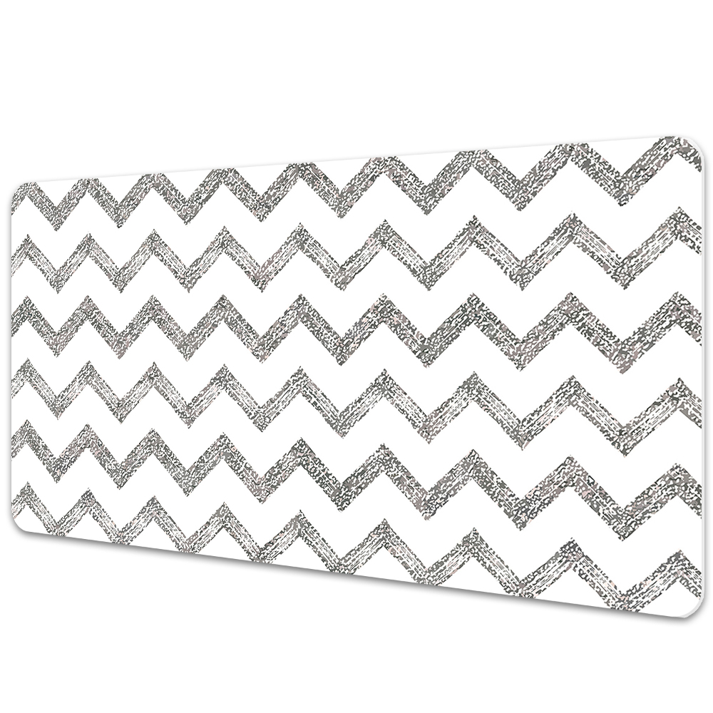 Iróasztal könyökalátét Ezüst geometriai cikkcakk