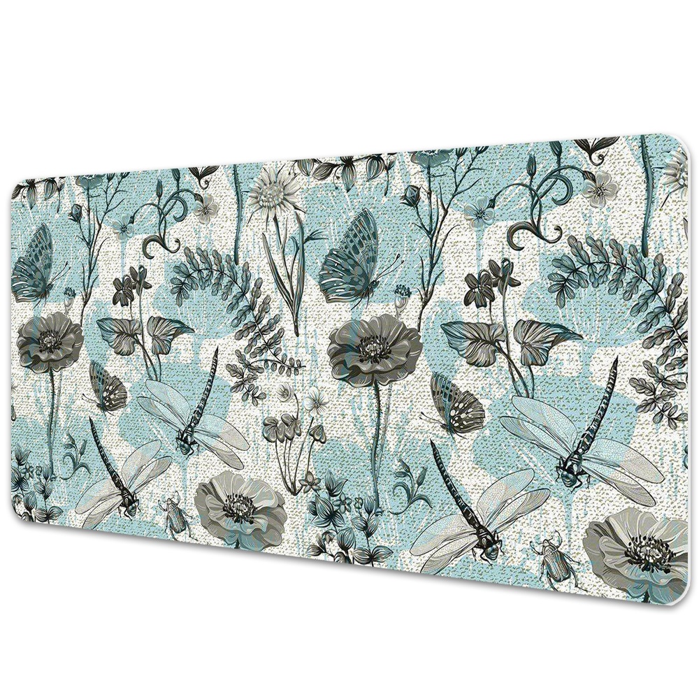 Iróasztal könyökalátét Szitakötők a virágokon