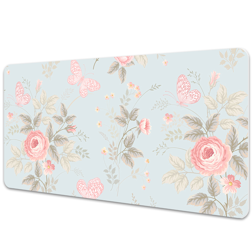 Iróasztal könyökalátét Pillangók a rózsákon