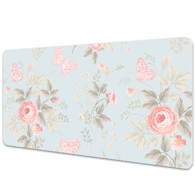 Iróasztal könyökalátét Pillangók a rózsákon