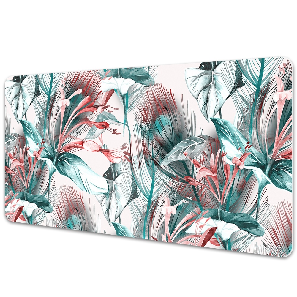 Irodai asztal alátét Egzotikus virágok rajza