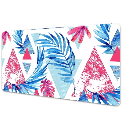 Irodai asztal alátét Levelek és geometriai háromszögek