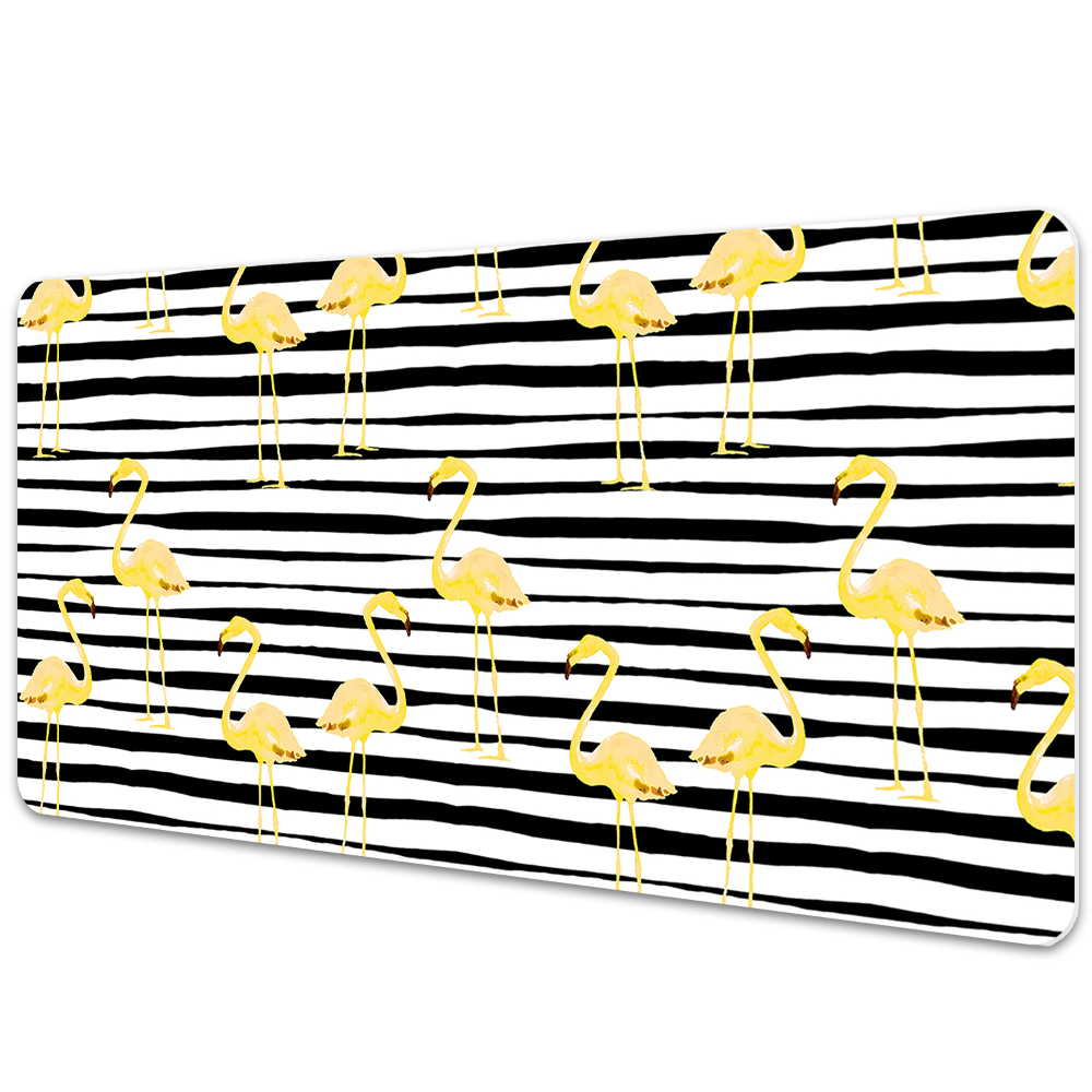 Iróasztal alátét Arany flamingók geometrikus alapon