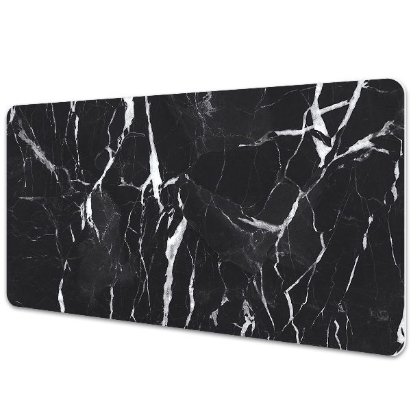 Irodai asztal alátét Fekete márvány textúra