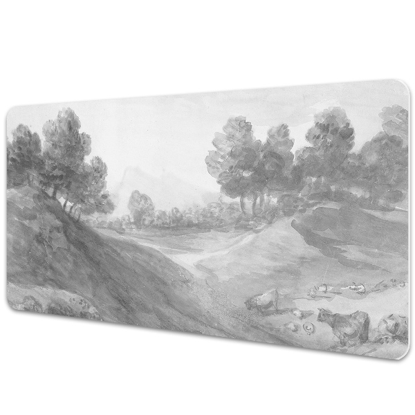 Irodai asztal alátét Vintage stílusú táj